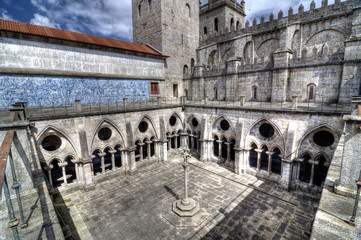 Sé Cathedral Courtyard, Porto, Portugal.