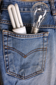 Lamp and jeans