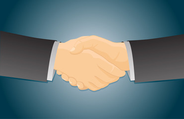 Obraz premium Business handshake illustration