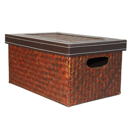 Leather Shoe box with handles