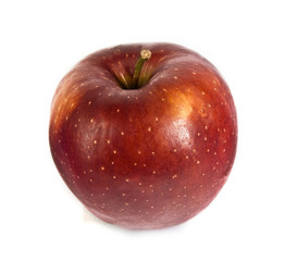 Ripe red apple. Isolated on a white background