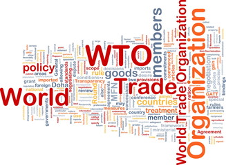 World trade organization background concept