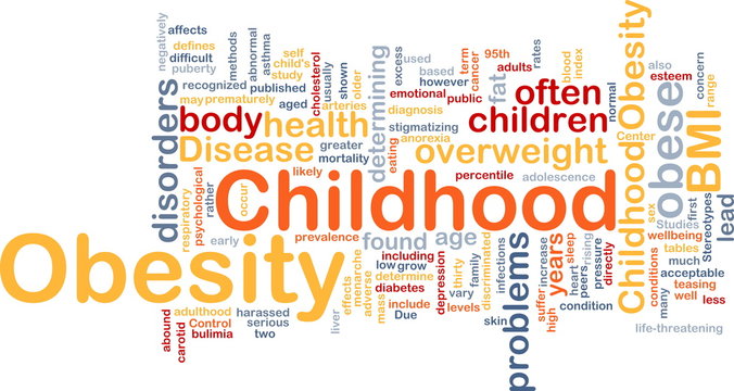Childhood obesity background concept