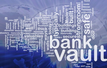 Bank vault word cloud