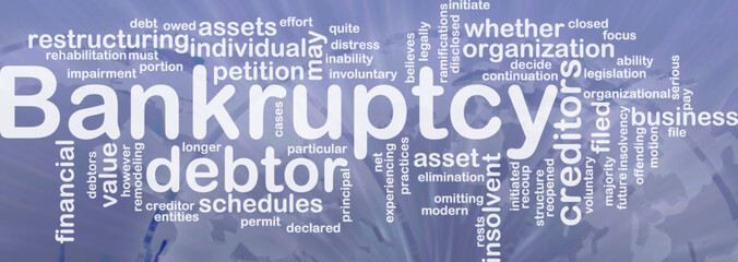 Bankruptcy word cloud