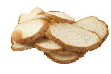 Sliced bread Isolated on a white