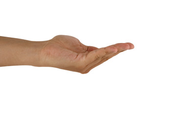 gesture of man hand open