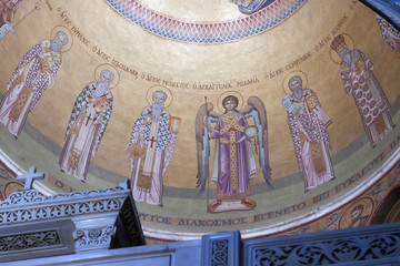 Fragment of mosaic in Holy Sepulchre Church, Jerusalem,Israel