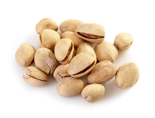 pistachios isolated on white background