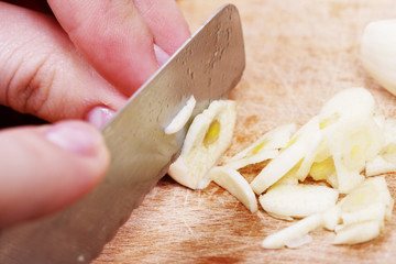 Chopping the Garlic