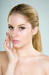 Naklejka premium Portrait of the beautiful girl