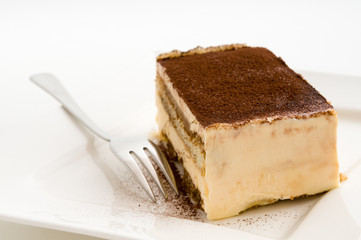 Ein Stück Tiramisu zum Nachtisch