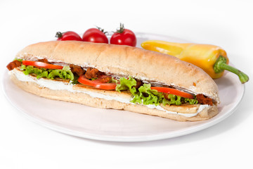 Long vegan sandwich