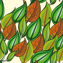 seamless leafy background