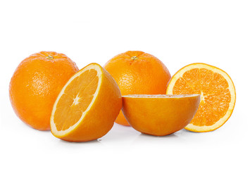 Orange on white background