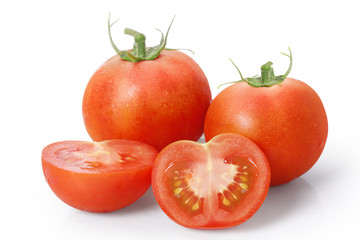Tomato on a white background