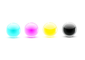glass balls CMYK
