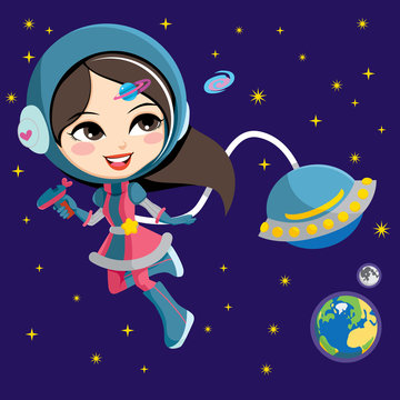 Pretty Astronaut Girl