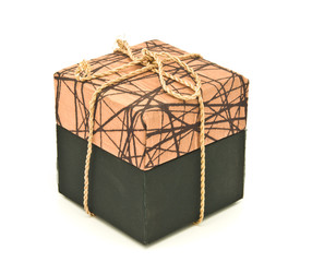 brown fabric box