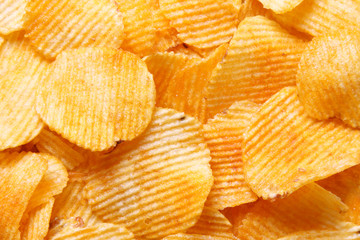 Potato chips background