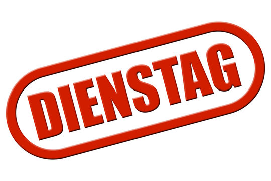 Stempel rot rel DIENSTAG
