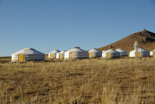Camp de yourtes, Mongolie
