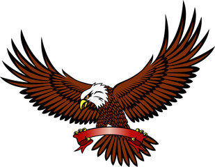 Eagle with emblem