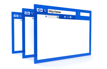 Browsers. Blue and Transparent Browser windows