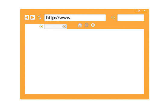 Abstract Browser window. Orange with copy space.