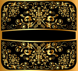 background pattern gold on black