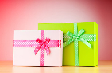 Giftboxes on the background