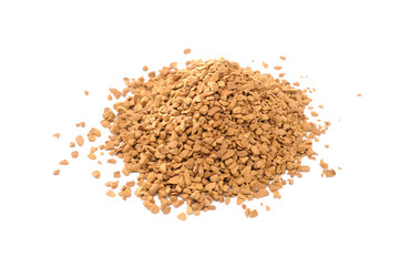 Pile of Instant Coffee Isolated on White Background