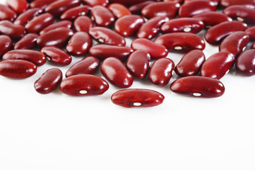 Kidney beans on a white background