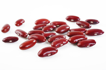 kidney beans on white background