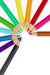 3d colourful pencils