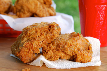 Fried chicken picnic