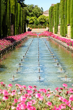 Gärten des Alcázar de los Reyes Cristianos, Cordoba/Spanien