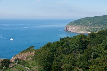 Fototapeta premium View of the coast near Hammershus castle, Bornholm