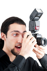 Photographer with the digital camera