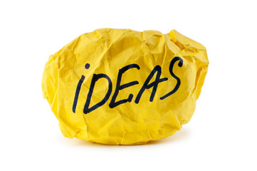 Rejected idea concept with paper