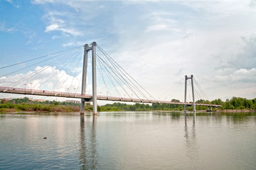 Fototapeta na wymiar Bridge to Tatysheva island