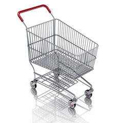 Shopping cart isolated on white background