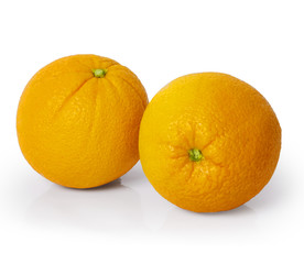 Orange on white background