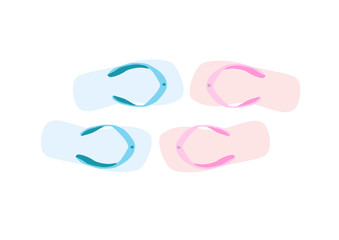 Infradito per due. Slippers for two.