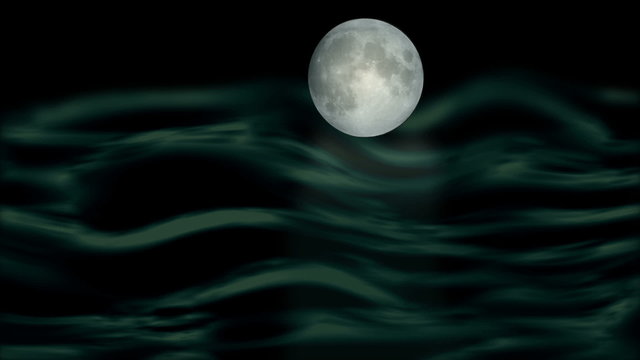 Mystic moon and sea, hd