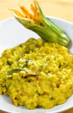 risotto ai fiori di zucca