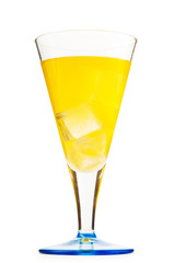 Colourful cocktail in glasses with ice