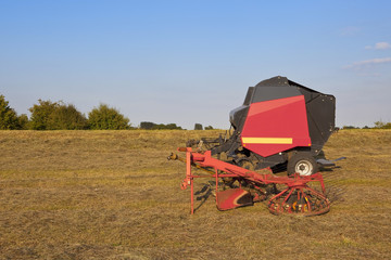 Fototapeta premium hay turning eqipment