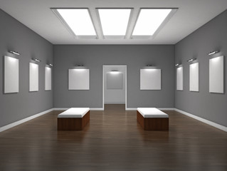 Interno vuoto con tele