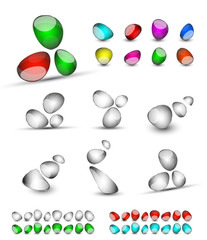 Abstract vector glass shapes background